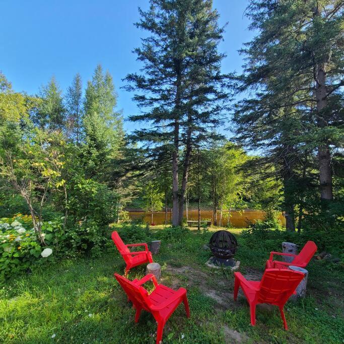 Chalet Nabu L'Ours - Riviere - Billard Saint-Alexis-des-Monts Eksteriør billede